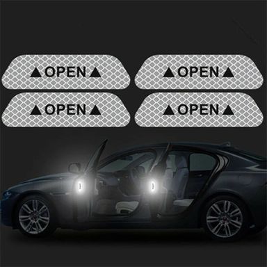 Lot de 6 Stickers Auto Lumineux "Open" pour Portières