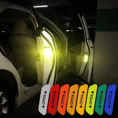 Lot de 6 Stickers Auto Lumineux "Open" pour Portières