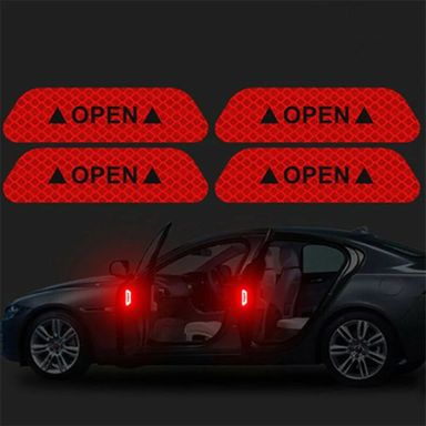 Lot de 6 Stickers Auto Lumineux "Open" pour Portières