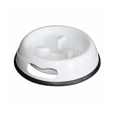 Pawise Medium White 500ml Slow Feeder Pet Bowl