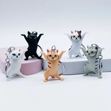 Dancing Cat Keychain