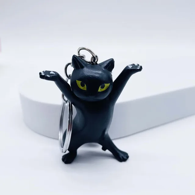 Dancing Cat Keychain