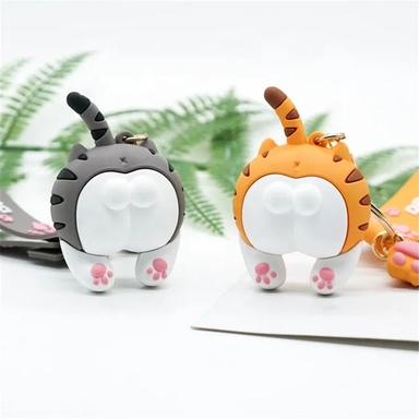 Cute Cat Bum Keychain