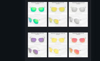 Transparent Sunglasses kit all reference