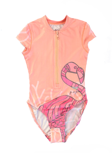 FLAMINGO GIRLS SWIMSUIT - SHORT