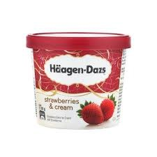 Haagen Dazs Strawberries & Cream Ice Cream