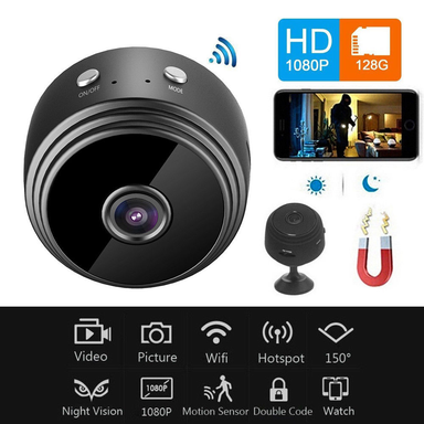 A9 Mini 1080p HD Camera with WiFi – Compact & High-Resolution Security Camera