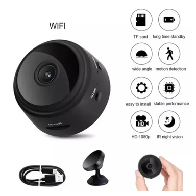 A9 Mini 1080p HD Camera with WiFi – Compact & High-Resolution Security Camera