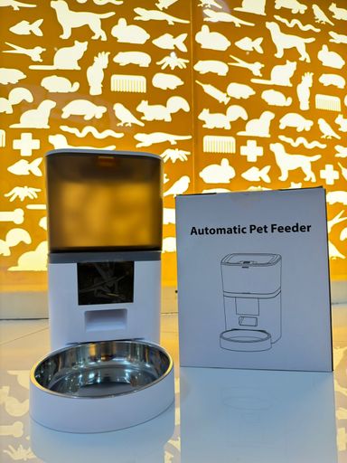 Black - Smart Automatic Pet Feeder (6L) – Dual Power, App-Controlled, With Feeding Schedule 