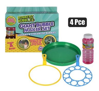 GIANT BUBBLE SET WITH SOLUTION (4 PIECES)