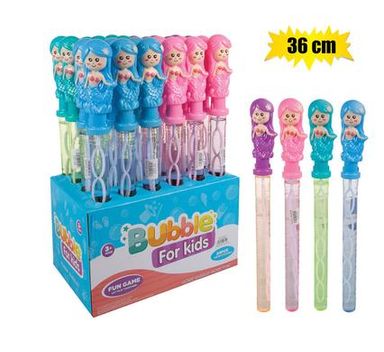 BUBBLE WAND MERMAID 36cm (1 PIECE)