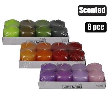 CANDLE VOTIVE 3.5cm 8pcs RAINBOW SCENTED (1 BOX WITH 8 CANDLES)