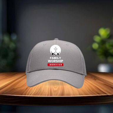 Grey Cap with White/Red Banner