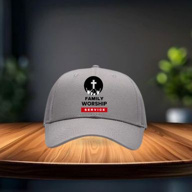 Grey Cap with Black/Red Banner