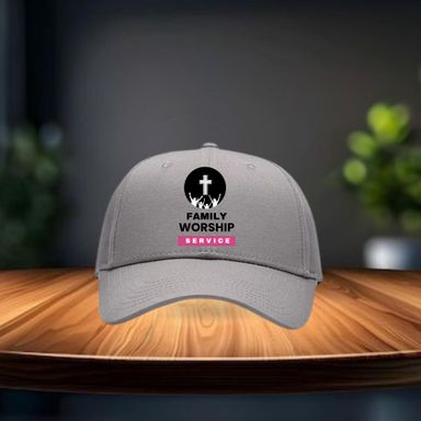 Grey Cap with Black/Purple Banner