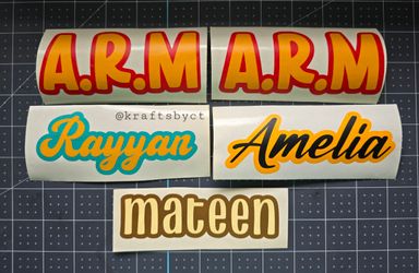 Name Decals (with outline)