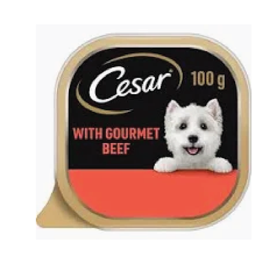 CESAR DOG FOOD TINS GOURMET BEEF 100GM