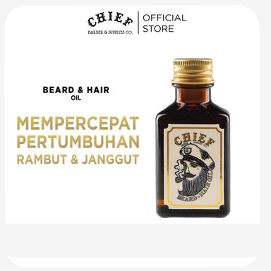 CHIEF Beard & Hair Oil 30ml - Minyak Penumbuh Rambut, Kumis dan Jenggot