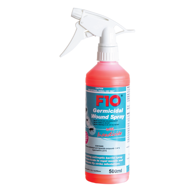 F10 GERMICIDAL WOUND SPRAY WITH INSECTICIDE WITH STAIN RETAIL SIZE 500ML