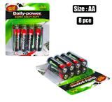 BATTERIES HIGH POWER SIZE:AA / R6P 8PCE