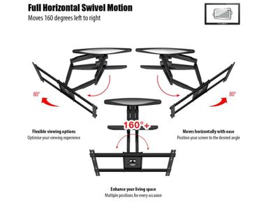 Kaloc X6 TV Wall Mount Heavy Duty Double Arm 27-70 Inch