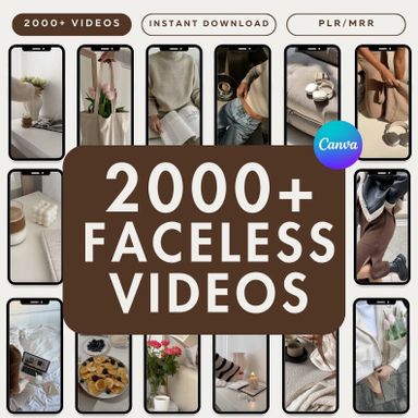 2000+ Faceless Aesthetic Videos Photo Bundle for Instagram Reels, Faceless Digital Marketing Videos 