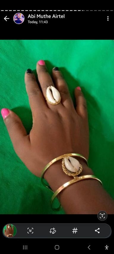 Brass bangle cuff set 