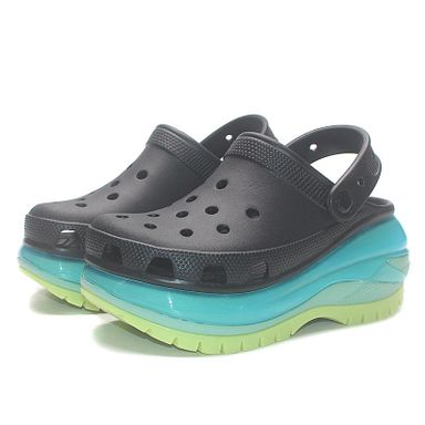 Preorder | Mega Crush Crocs - Black Green