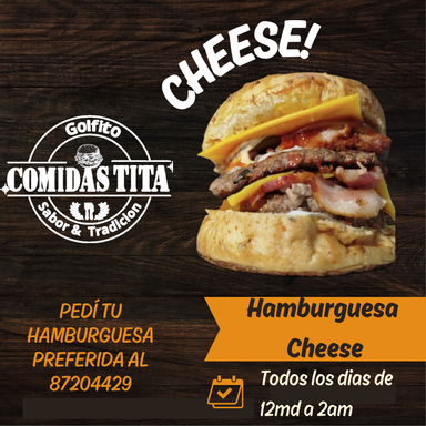 Hamburguesa Cheese + Papas fritas