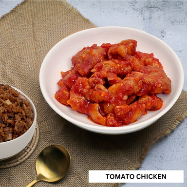 TOMATO CHICKEN WITH BROWN RICE