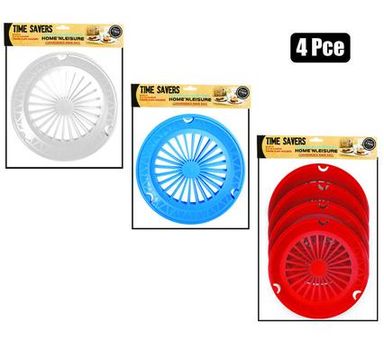  PAPER-PLATE-HOLDERS PLASTIC 4 PIECE ASSOORTED COLOURS