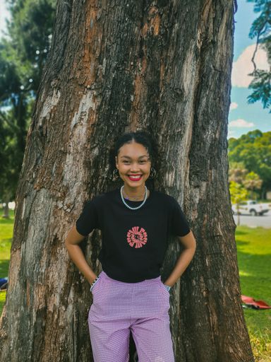 "Pink Sunflower Logo" T-shirts 