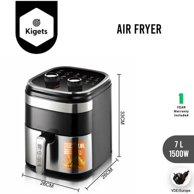 7L Manual Air Fryer With Visible Window 