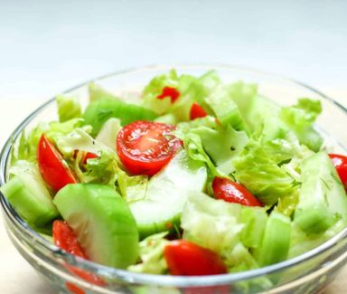 Cucumber and Lettuce salad.