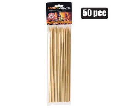 SKEWERS BAMBOO 25cm 50 PIECES 4mm