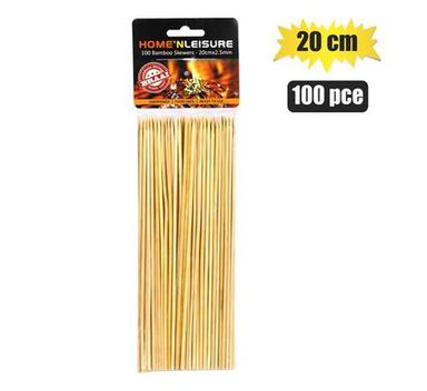 SKEWERS BAMBOO 20cm 100 PIECES 2.5mm