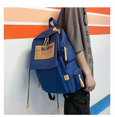 2023 Hot selling fashion waterproof teen nylon schoolbag integrated pocket bag pull rope type enclosed outdoor sports backpack 