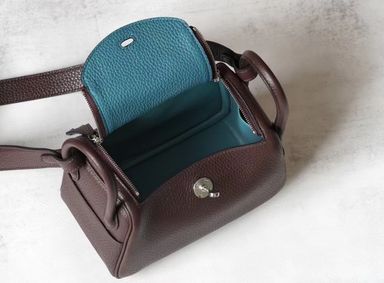 [Pre-book] New Launch L19cm TC leather [Ebony / Teal Blue] Partisan Handcrafted