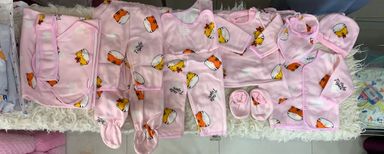 11 pcs Baby suiting in Baby pink