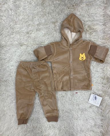 Pajama Suit in Light Brown 