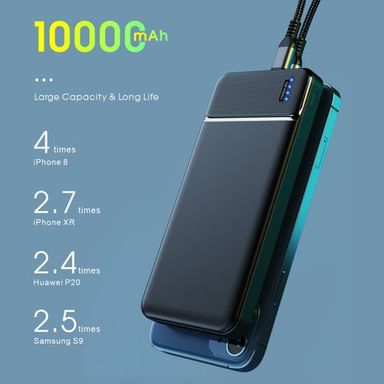 Generic Batterie Mobile Rechargeable - PowerBank 10000 mah - Noir