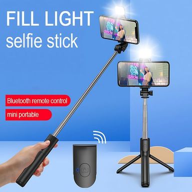 Generic Trépied Bluetooth Selfie Stick + Lumière D'appoint