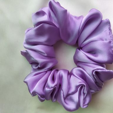 Plain silk scrunchies 