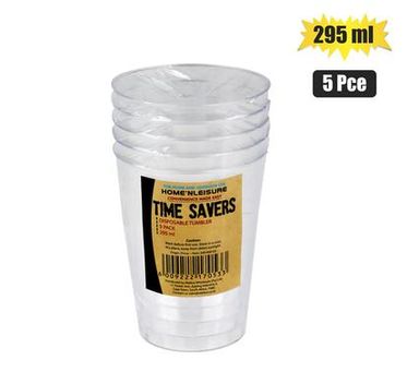 PICNIC DISPOSABLE TUMBLER 295ml 5 PIECES 