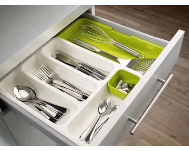 Expandable cutlery organiser