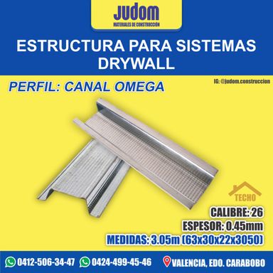 07JG0702│CANAL OMEGA X 3.05 Mts (63x30x22xc3050) cal 26