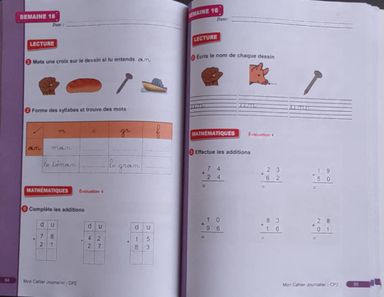 MON CAHIER JOURNALIER CP2 (Editions Matrice)