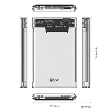 EVM 2.5" SATA SSD Casing USB 3.0