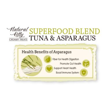 Natural Kitty Creamy Treats SUPERFOOD BLEND - Tuna with Asparagus