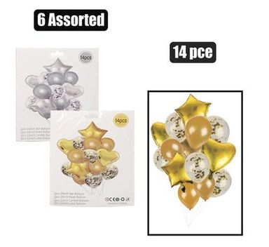 BALLOON BOUQUET FOIL + LATEX 14 PIECES